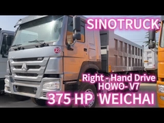 راننده سمت راست SINOTRUCK Howo 375 کامیون کپی یورو 3 21-30T ظرفیت 2 شیفت عقب
