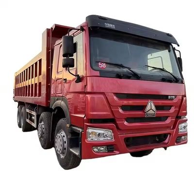 خرید 50 تن 12 چرخ Sinotruk کامپری استفاده شده Howo 371 375 420 HP کامپری 8X4 قرمز online manufacture