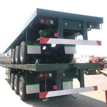 خرید قابل سفارشی سازی 2 3 4 محور 30 تن 40 تن 50 تن کانتینر حمل و نقل نیمه تریلر تخت صاف با کامیون تراکتور online manufacture