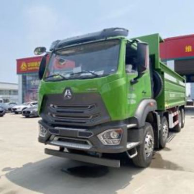 خرید سینوتروک استفاده شده HOWO NX 8x4 کامپری 50 تن با پلین و مخزن سوخت 400 لیتر online manufacture