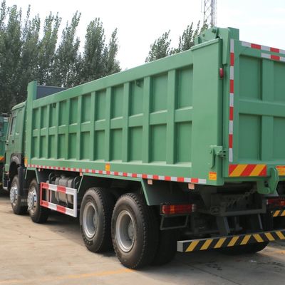 خرید 12.00R20 نوع لاستیک HOWO 8x4 یورو 2 375HP رانش چپ کامیون سنگین با 7.6 * 2.3 * 1.5m جعبه بار online manufacture