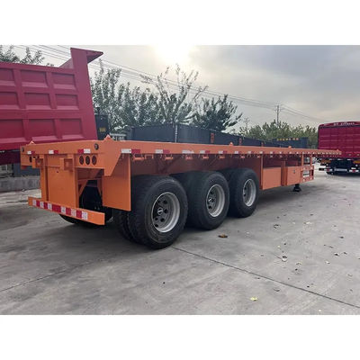 خرید کانتینر گرم 20 فوت 40 فوت حمل و نقل 3 محور نیمه تریلر صفحه تخت با 12.5 * 2.5 * 1.55m 12r22.5 سفارشی online manufacture