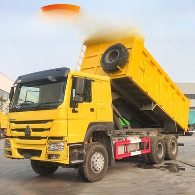 قیمت خوب 10 چرخ 371hp 6x4 استفاده شده 25 تن Howo کامپری با طول مخزن محموله 5.3-6.2M آنلاین