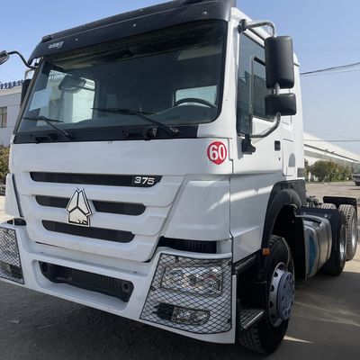 قیمت خوب 6x4 چرخ 420hp Howo Sinotruk تراکتور کامیون استفاده شده سیستم چند رسانه ای یورو 2 آنلاین