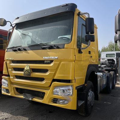 قیمت خوب استفاده شده Howo Sinotruk 371 6x4 T7 کامیون تراکتور با محور جلو 7.5T 6 سیلندر آنلاین