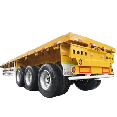 قیمت خوب حمل و نقل کانتینر 2 3 4 محور 20فیت پلت فرم نیمه تریلر تخت نیمه تریلر برای فروش با محور Fuwa / BP آنلاین