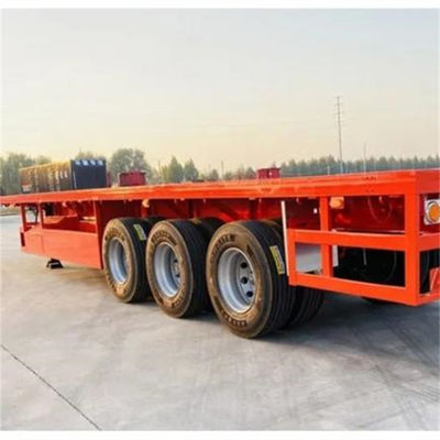 قیمت خوب 3 محور سفارشی 2 4 5 6 محور 40 فوت 12.00R20 کانتینر لاستیک حمل و نقل نیمه تریلر تخت صاف با حداکثر بار 30 تن آنلاین