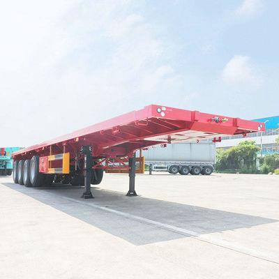 قیمت خوب 12500*2500*1600 MM فلز پلیک کانتینر مسطح نیمه تریلر با 3/4 محور و تعلیق هوا قابل تنظیم تعلیق فولادی آنلاین